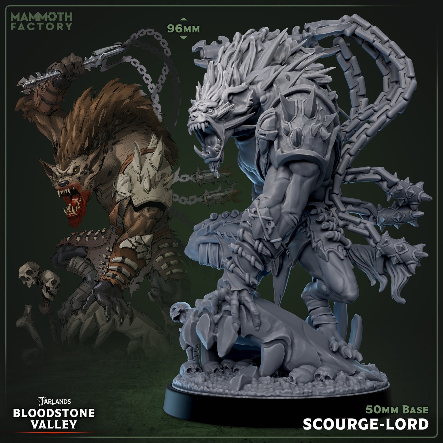 Gnoll Scourge-Lord | D&D Miniature