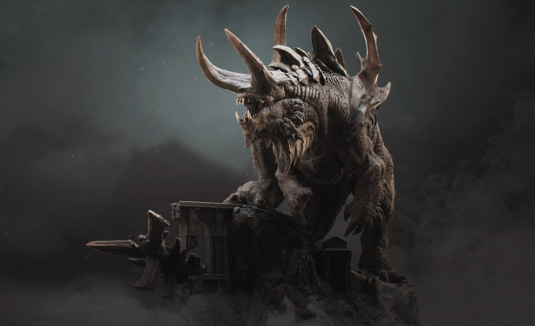 Titan Tarrasque | RPG Miniature for Dungeons and Dragons|Pathfinder|Tabletop Wargaming | Dragon Miniature | Lord of the Print