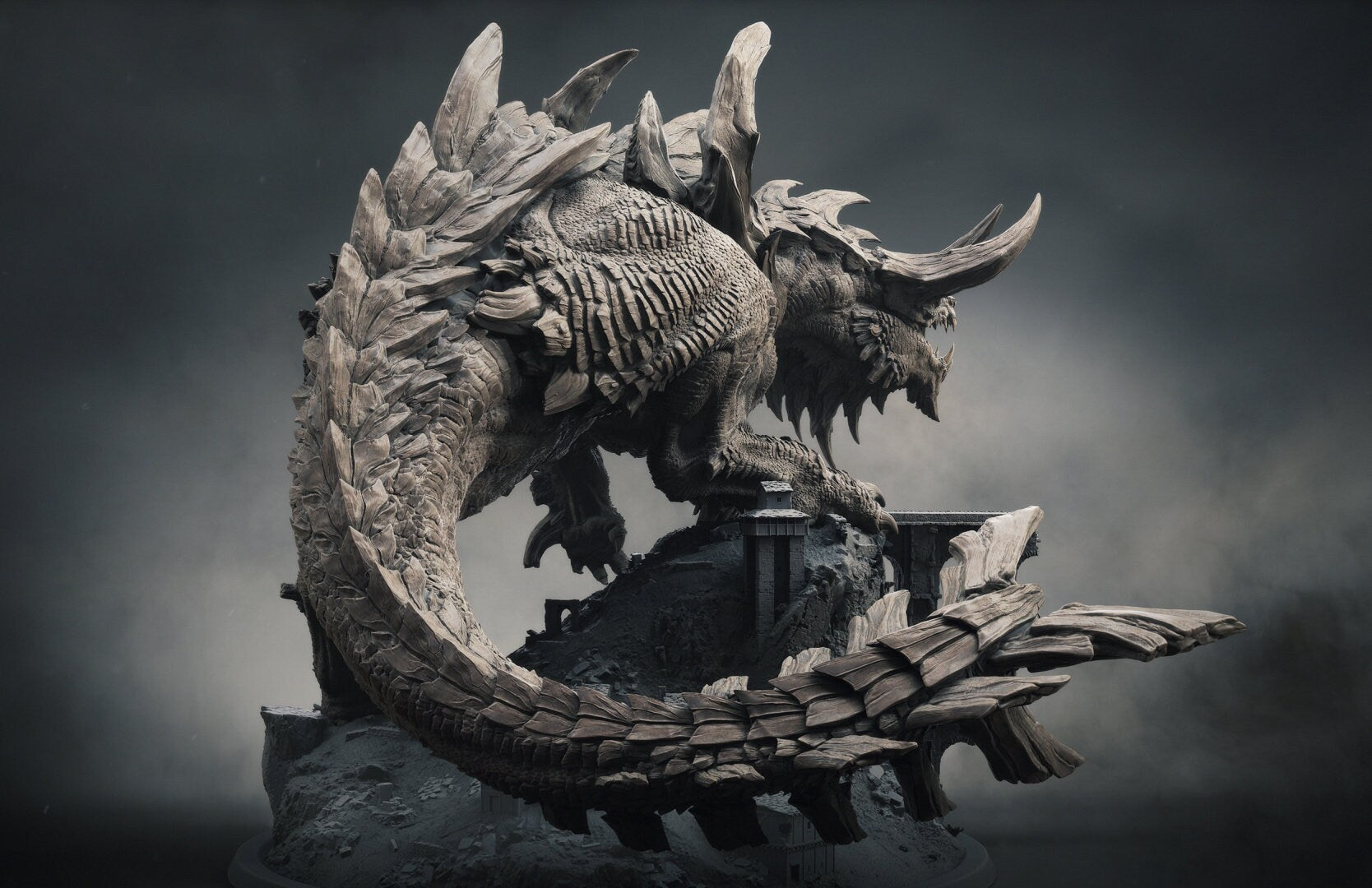 Titan Tarrasque | RPG Miniature for Dungeons and Dragons|Pathfinder|Tabletop Wargaming | Dragon Miniature | Lord of the Print