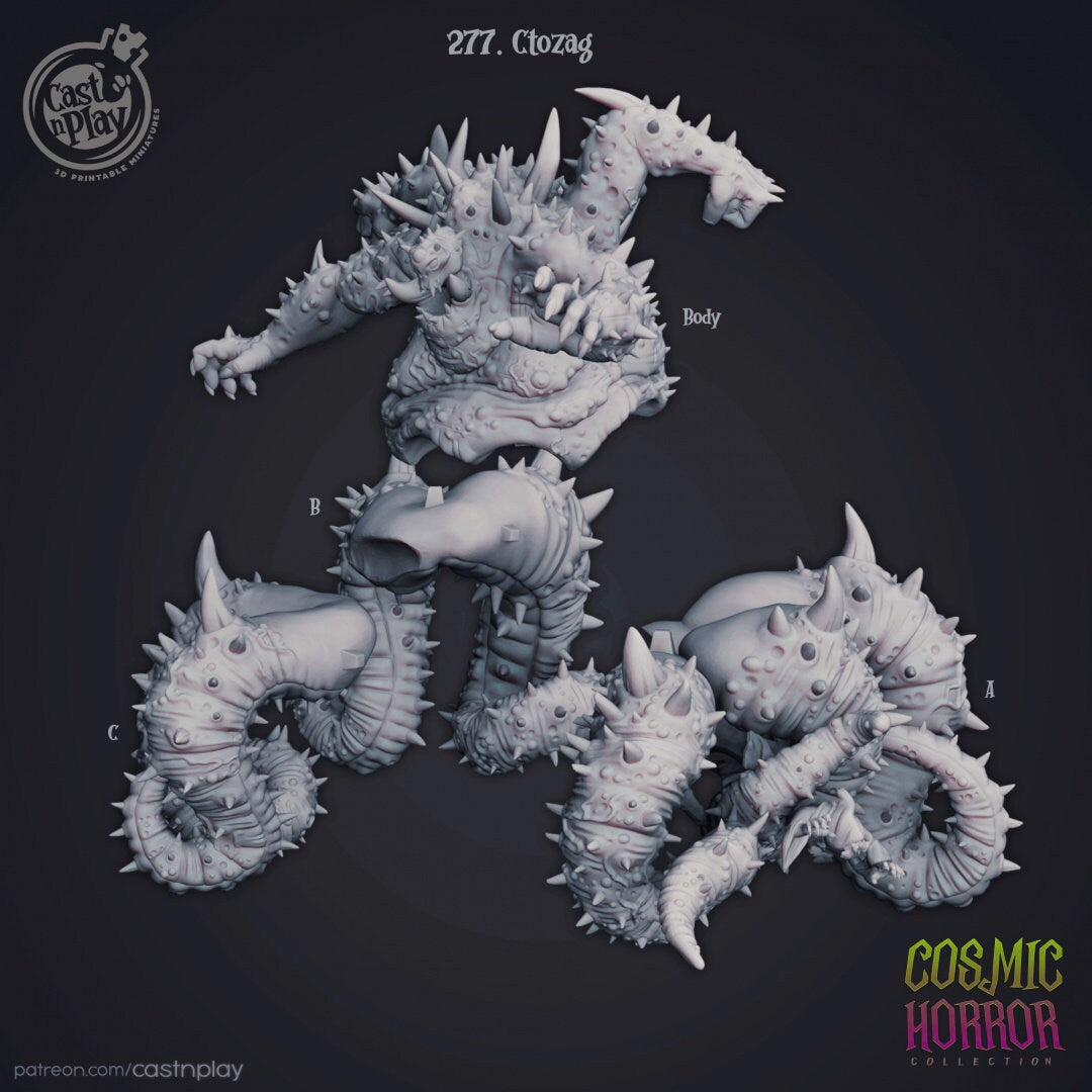 Ctozag the Demon | RPG Miniature for Dungeons and Dragons|Pathfinder|Tabletop Wargaming | Demon Miniature | Cast N Play