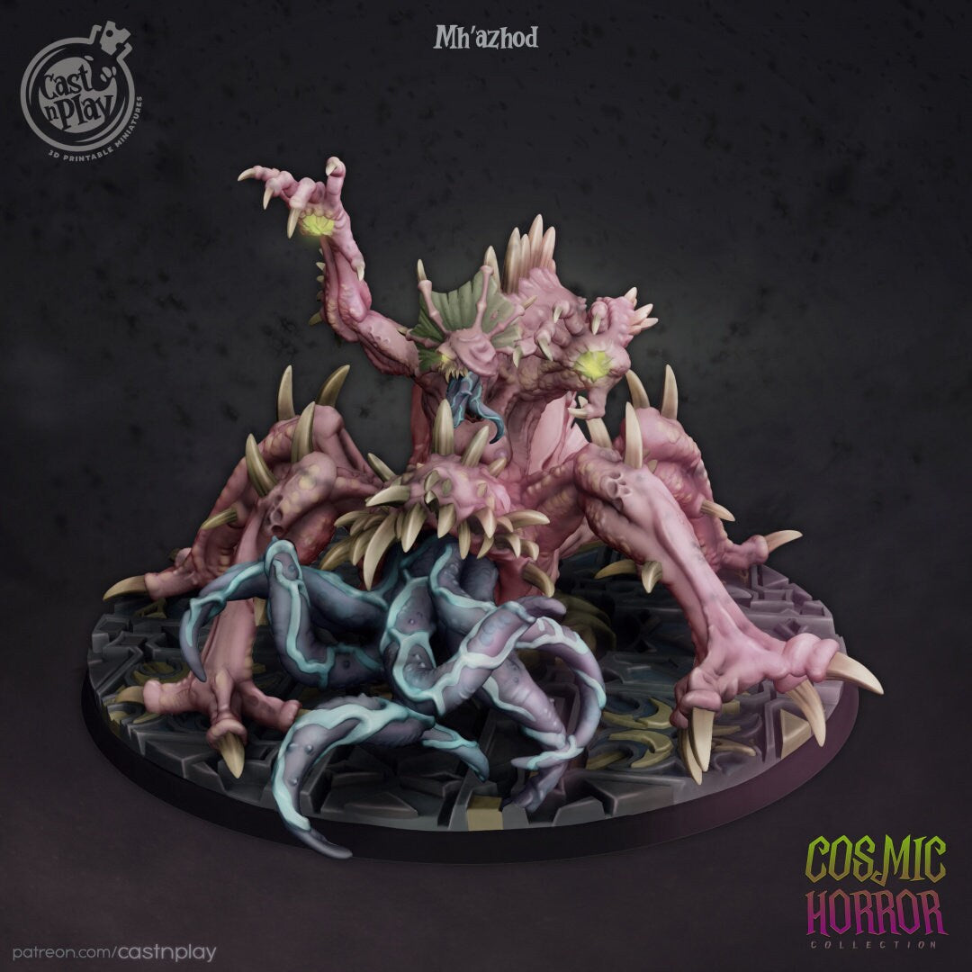 Mh'Azhod | RPG Miniature for Dungeons and Dragons|Pathfinder|Tabletop Wargaming | Demon Miniature | Cast N Play