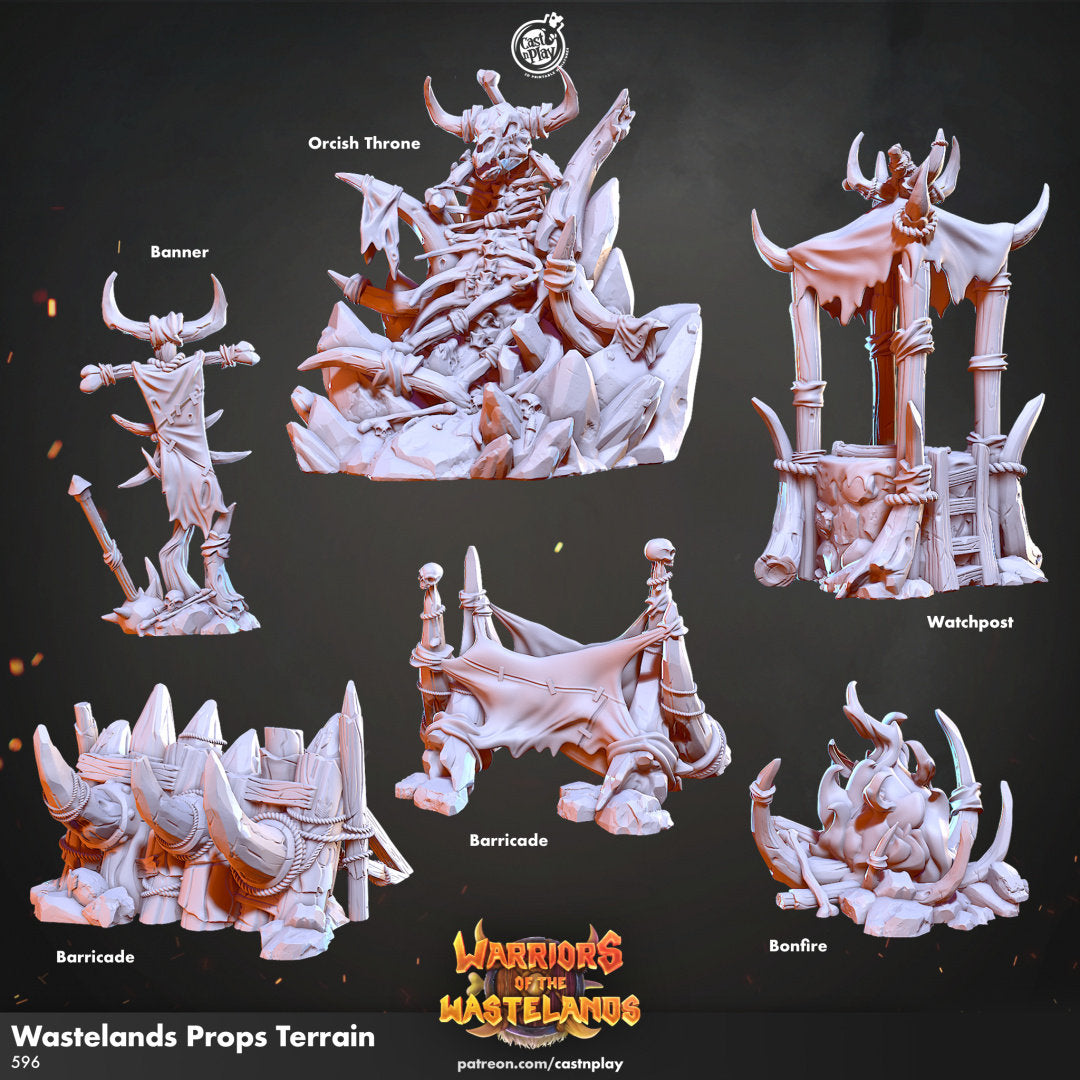 Orc Camp Scatter | RPG Miniature for Dungeons and Dragons|Pathfinder|Tabletop | Scatter Terrain | Cast N Play