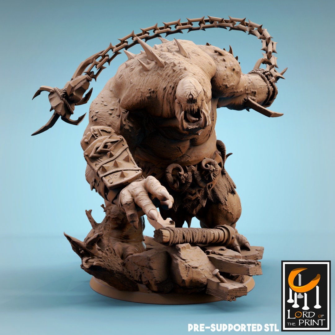 Infernum Cyclops | RPG Miniature for Dungeons and Dragons|Pathfinder|Tabletop Wargaming | Mounted Miniature | Lord of the Print