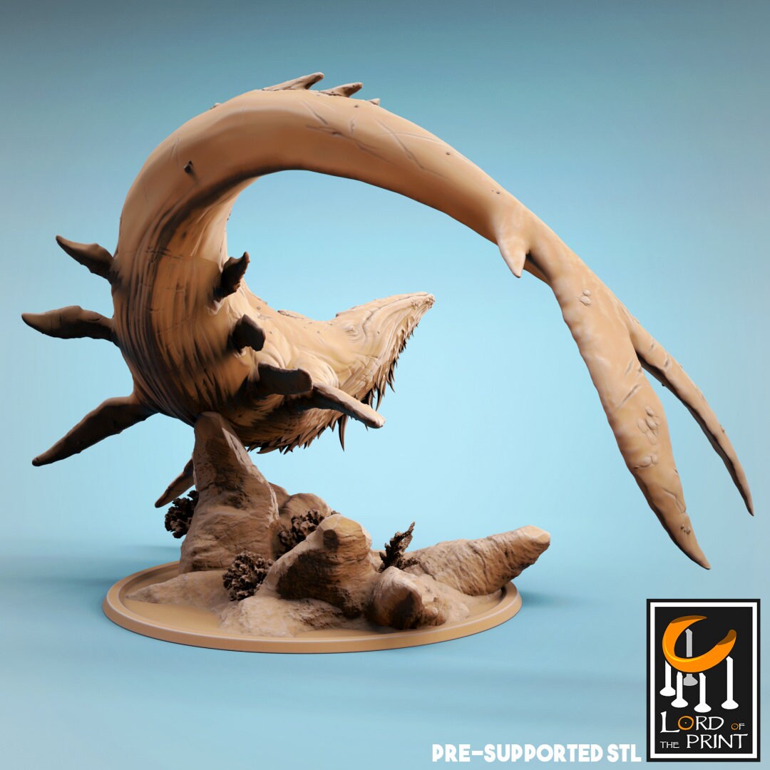 Bearded Whales | RPG Miniature for Dungeons and Dragons|Pathfinder|Tabletop Wargaming | Mounted Miniature | Lord of the Print