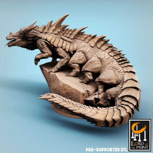 Elder Behir | RPG Miniature for Dungeons and Dragons|Pathfinder|Tabletop Wargaming | Monster Miniature | Lord of the Print