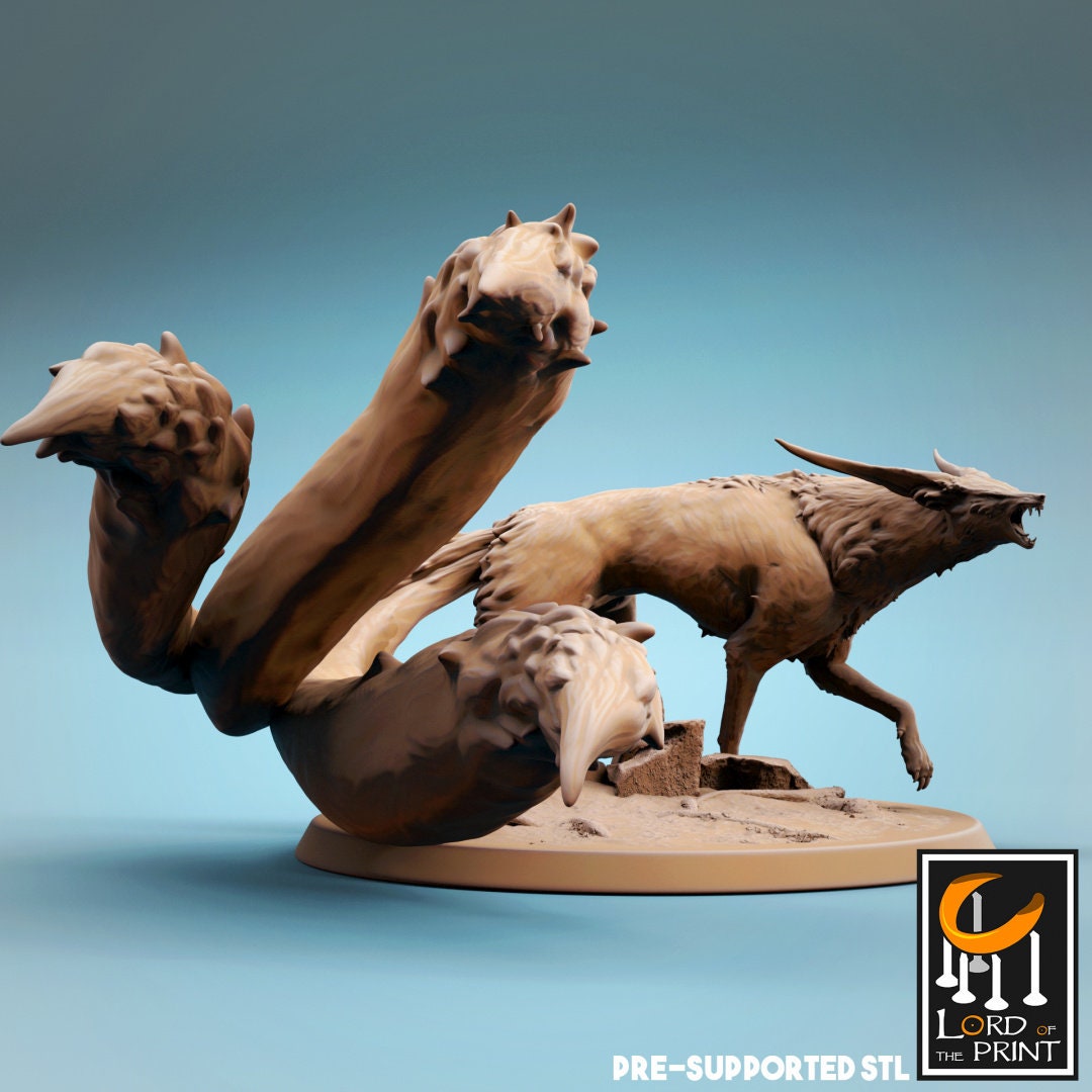 Kitsune | RPG Miniature for Dungeons and Dragons|Pathfinder|Tabletop Wargaming | Beast Miniature | Lord of the Print