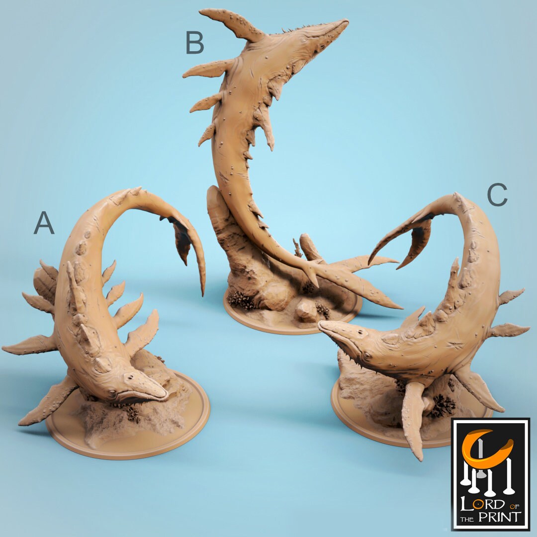 Bearded Whales | RPG Miniature for Dungeons and Dragons|Pathfinder|Tabletop Wargaming | Mounted Miniature | Lord of the Print
