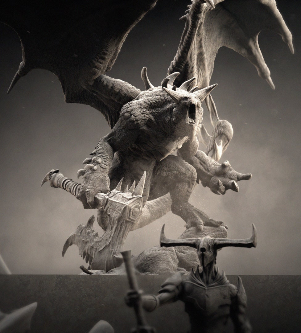 Infernum Dragon | RPG Miniature for Dungeons and Dragons|Pathfinder|Tabletop Wargaming | Dragon Miniature | Lord of the Print