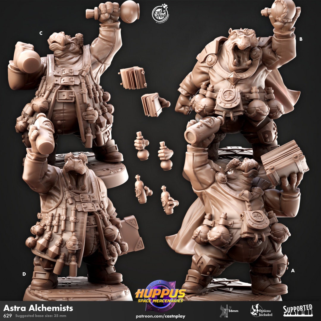 Huppus Space Mercenaries - Part 2 | RPG Miniature for Dungeons and Dragons|Pathfinder|Tabletop Wargaming | Humanoid Miniature | Cast N Play