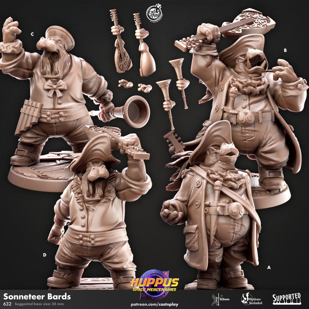 Huppus Space Mercenaries - Part 2 | RPG Miniature for Dungeons and Dragons|Pathfinder|Tabletop Wargaming | Humanoid Miniature | Cast N Play