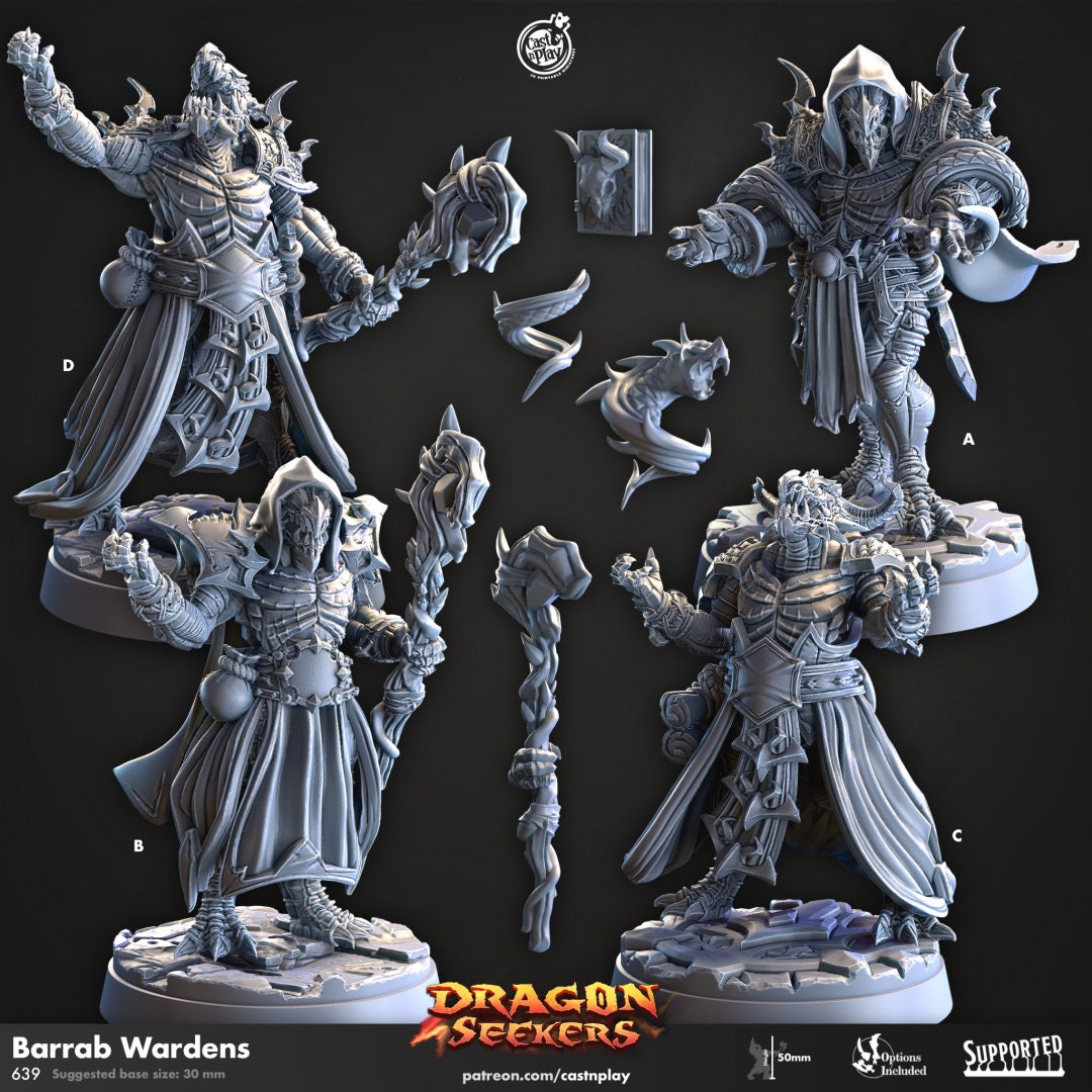 Dragon Seekers - Part 2 | RPG Miniature for Dungeons and Dragons|Pathfinder|Tabletop Wargaming | Dragonborn Miniature | Cast N Play