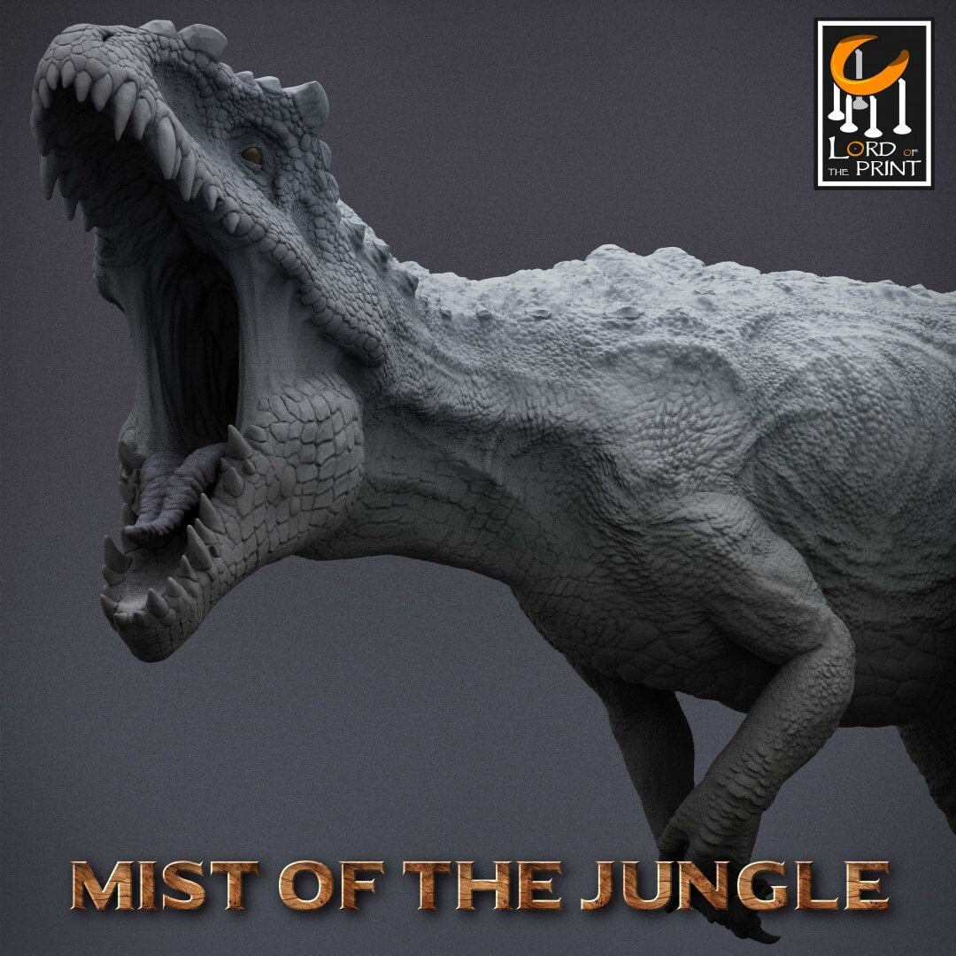 Giganotosaurus Bonebreaker | RPG Miniature for Dungeons and Dragons|Pathfinder|Tabletop Wargaming | Dinosaur Miniature | Lord of the Print