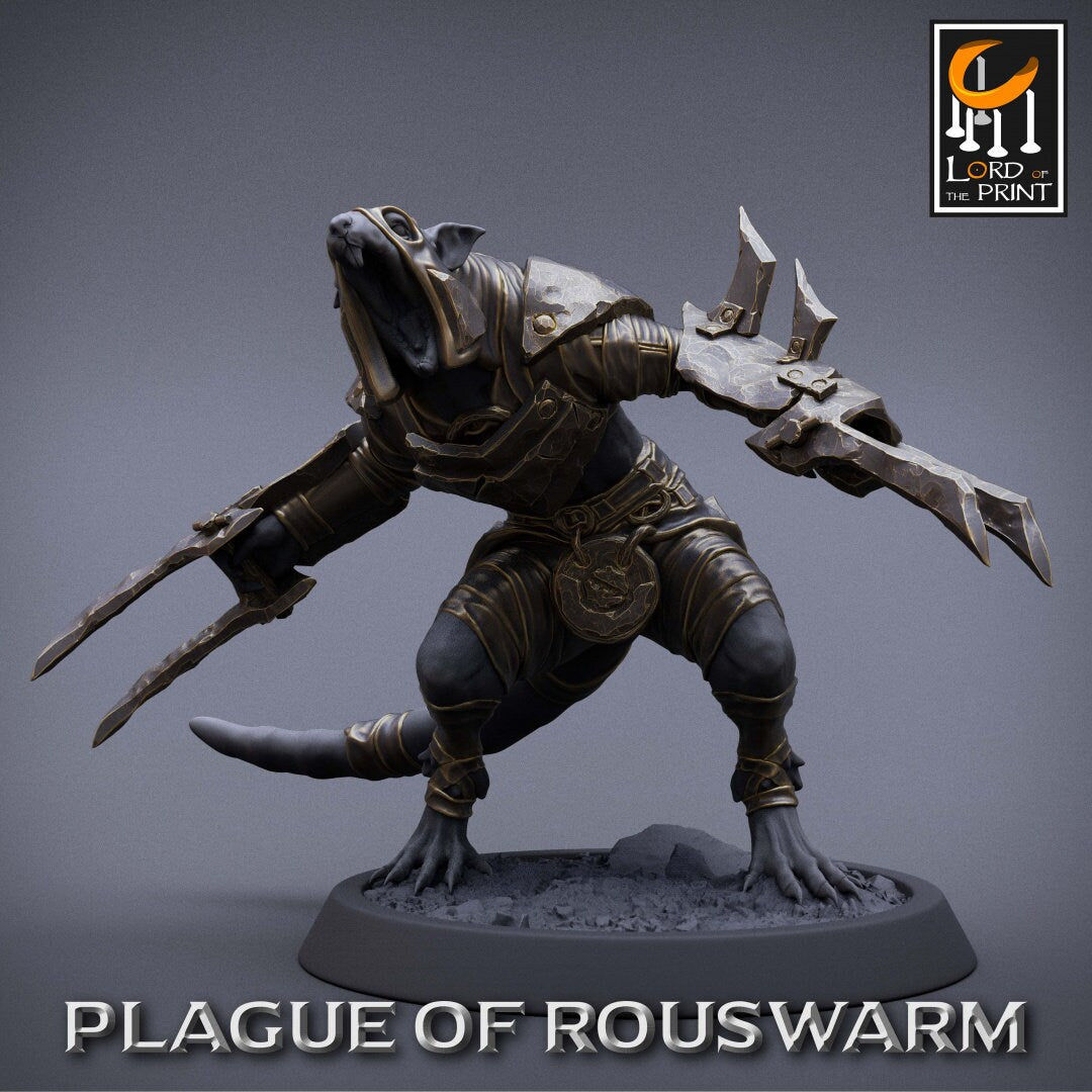 Rat Rogues | RPG Miniature for Dungeons and Dragons|Pathfinder|Tabletop Wargaming | Humanoid Miniature | Lord of the Print
