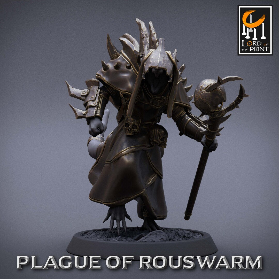Rat Priests | RPG Miniature for Dungeons and Dragons|Pathfinder|Tabletop Wargaming | Humanoid Miniature | Lord of the Print