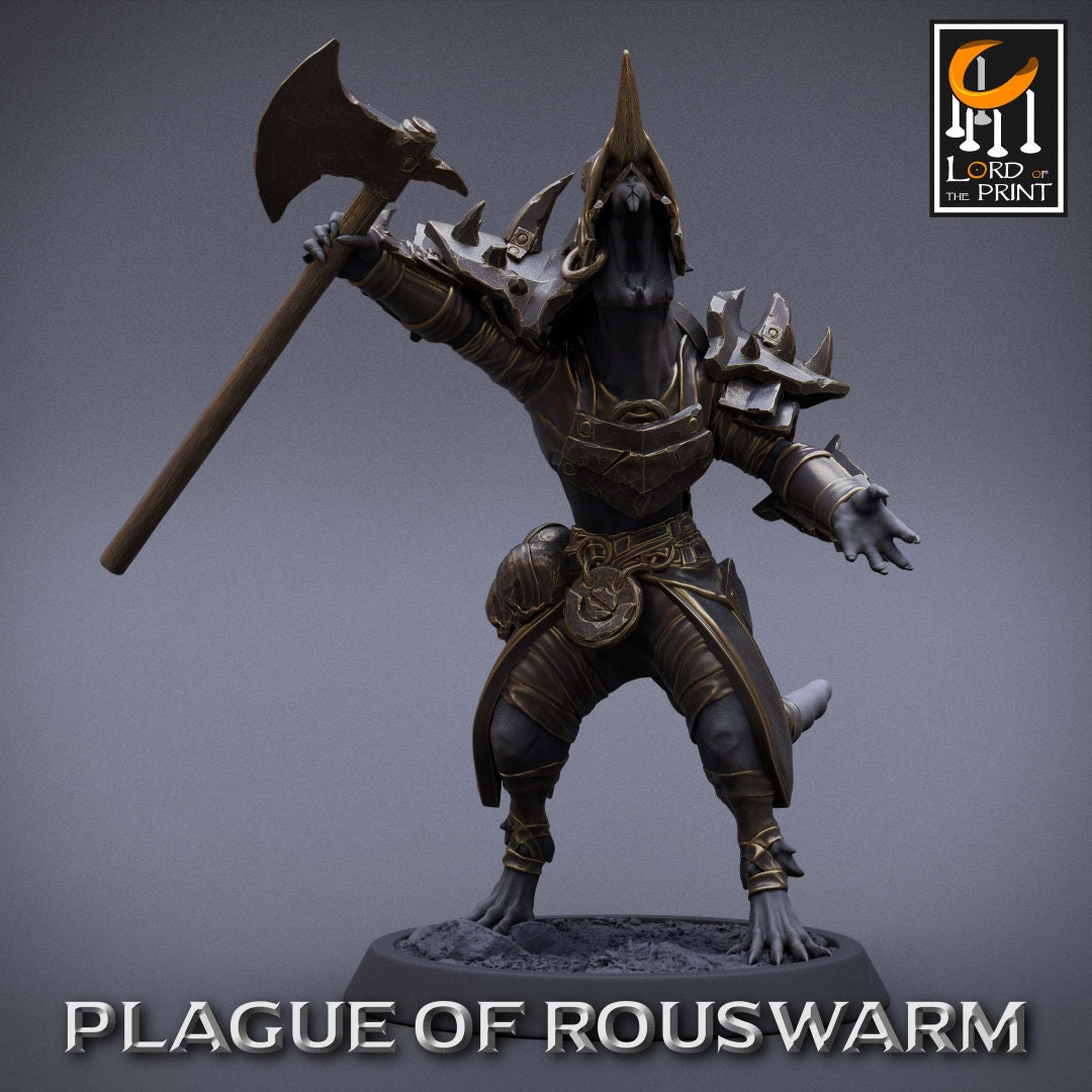 Rat Warriors | RPG Miniature for Dungeons and Dragons|Pathfinder|Tabletop Wargaming | Humanoid Miniature | Lord of the Print