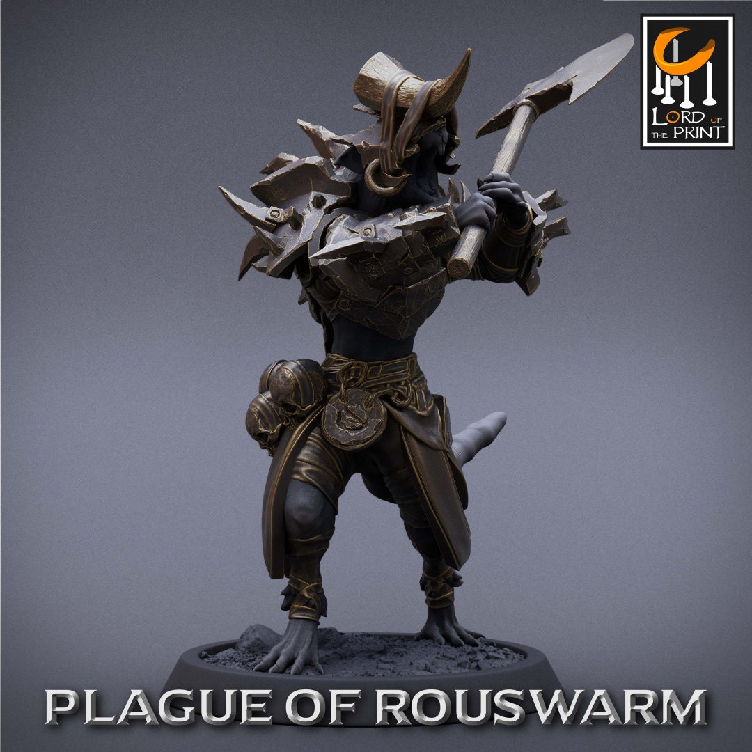 Rat Warriors | RPG Miniature for Dungeons and Dragons|Pathfinder|Tabletop Wargaming | Humanoid Miniature | Lord of the Print