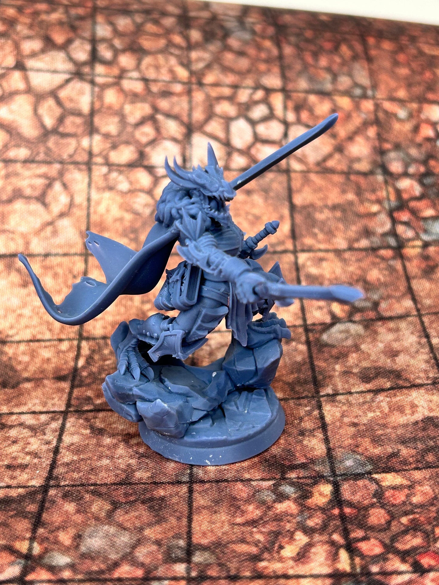 Gruff Ho Megas, Pyre Lady | RPG Miniature for Dungeons and Dragons|Pathfinder|Tabletop Wargaming | Dragonborn Miniature | Cast N Play