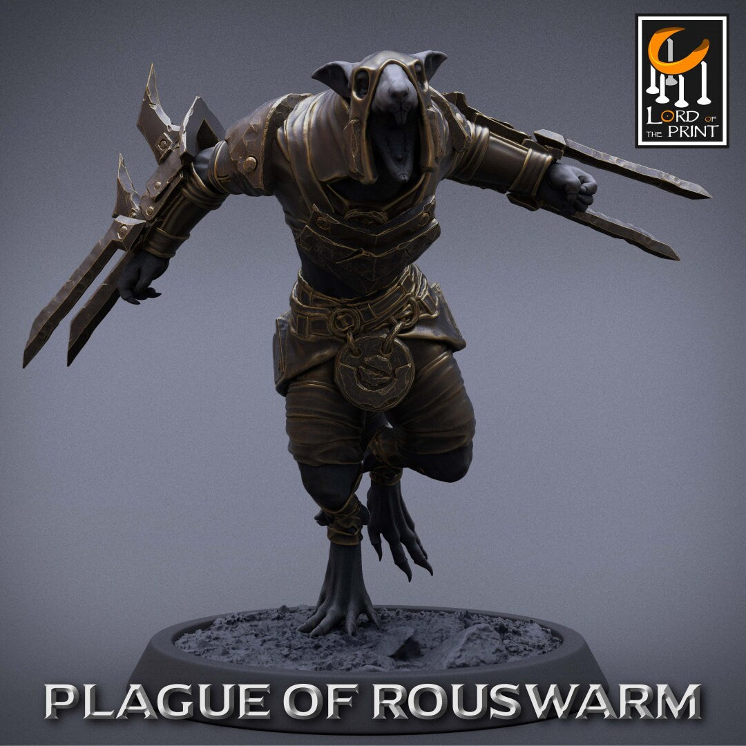 Rat Rogues | RPG Miniature for Dungeons and Dragons|Pathfinder|Tabletop Wargaming | Humanoid Miniature | Lord of the Print
