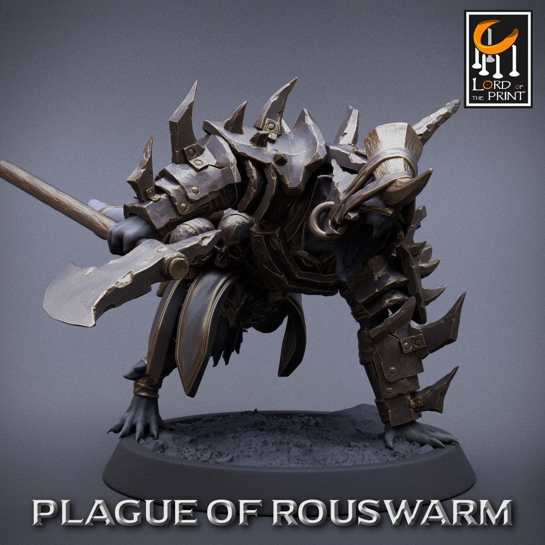 Rat Warriors | RPG Miniature for Dungeons and Dragons|Pathfinder|Tabletop Wargaming | Humanoid Miniature | Lord of the Print