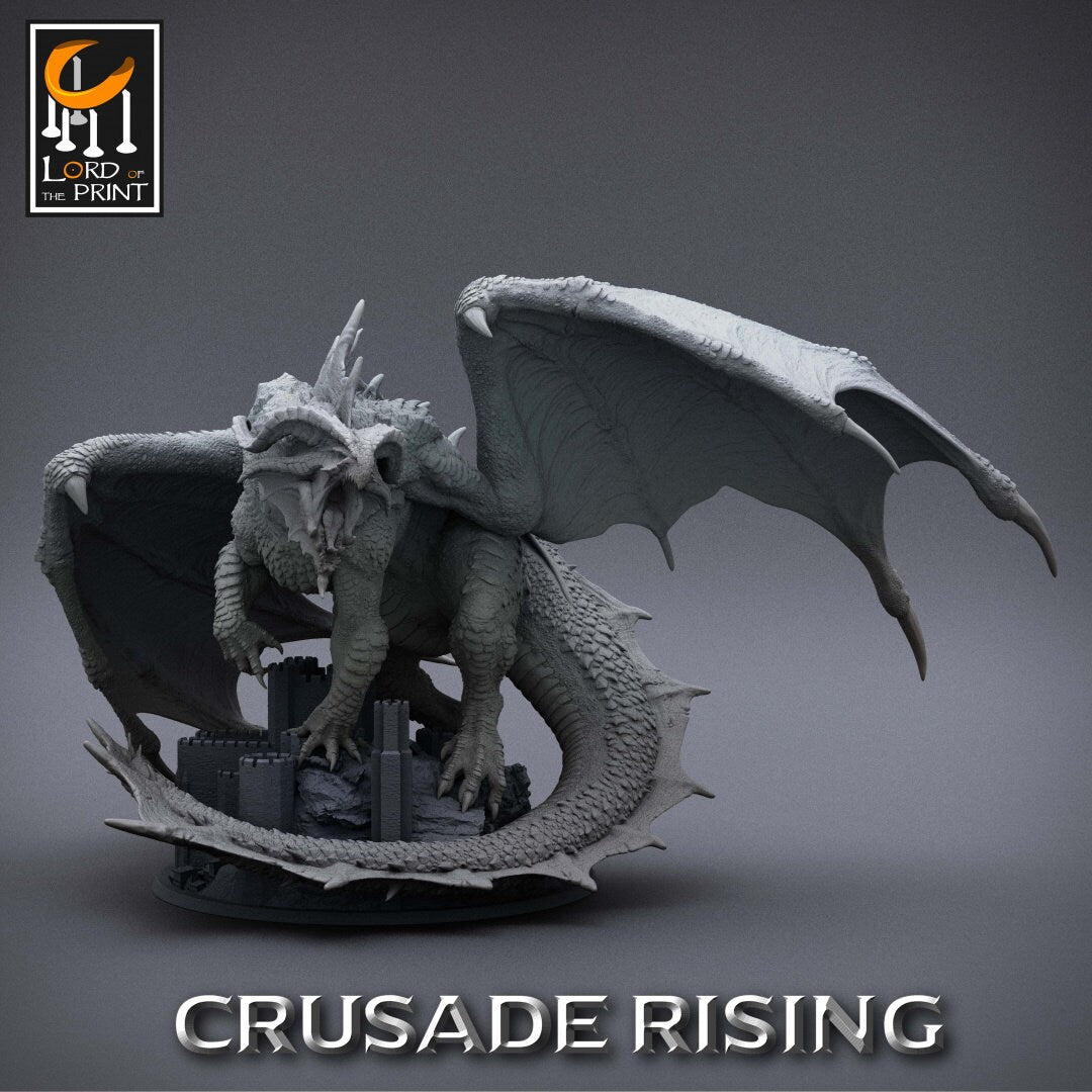 Red Chromatic Dragon | RPG Miniature for Dungeons and Dragons|Pathfinder|Tabletop Wargaming | Dragon Miniature | Lord of the Print