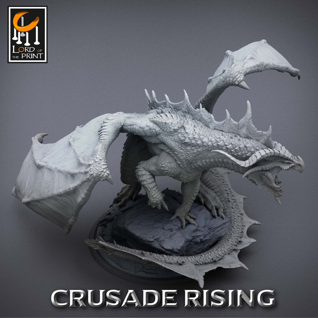 Red Chromatic Dragon | RPG Miniature for Dungeons and Dragons|Pathfinder|Tabletop Wargaming | Dragon Miniature | Lord of the Print