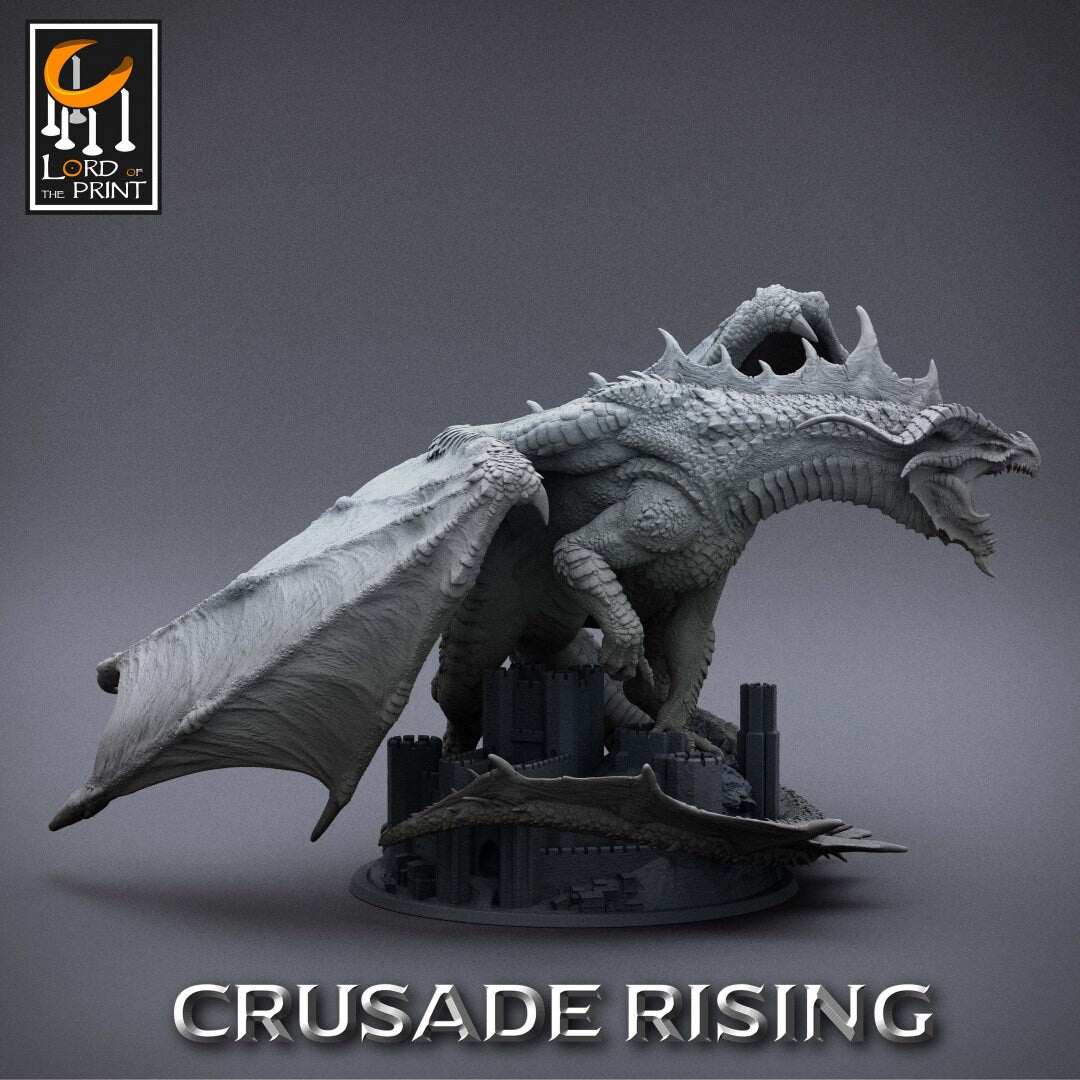 Red Chromatic Dragon | RPG Miniature for Dungeons and Dragons|Pathfinder|Tabletop Wargaming | Dragon Miniature | Lord of the Print