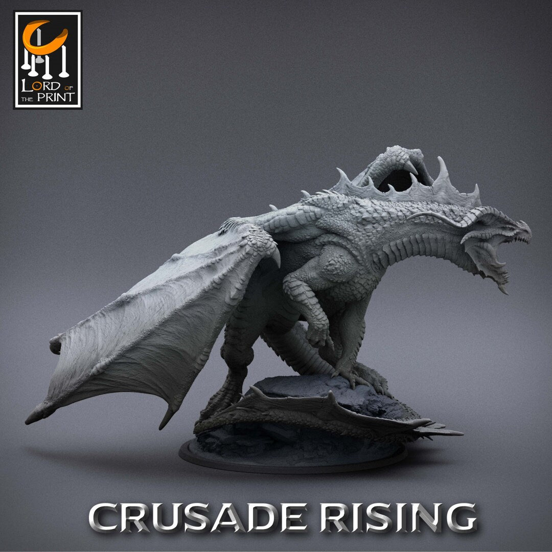 Red Chromatic Dragon | RPG Miniature for Dungeons and Dragons|Pathfinder|Tabletop Wargaming | Dragon Miniature | Lord of the Print