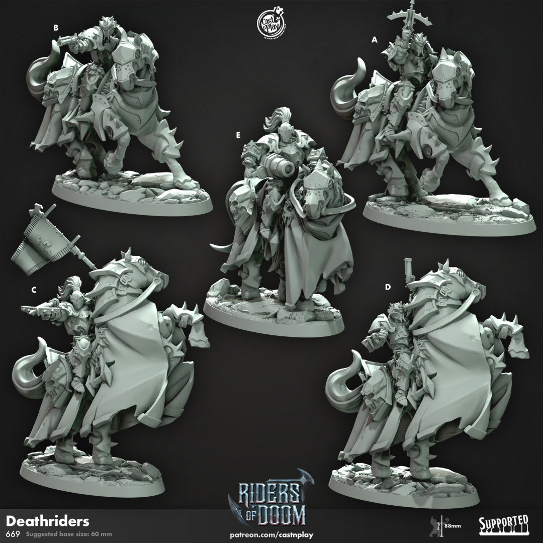 Deathriders | RPG Miniature for Dungeons and Dragons|Pathfinder|Tabletop Wargaming | Humanoid Miniature | Cast N Play