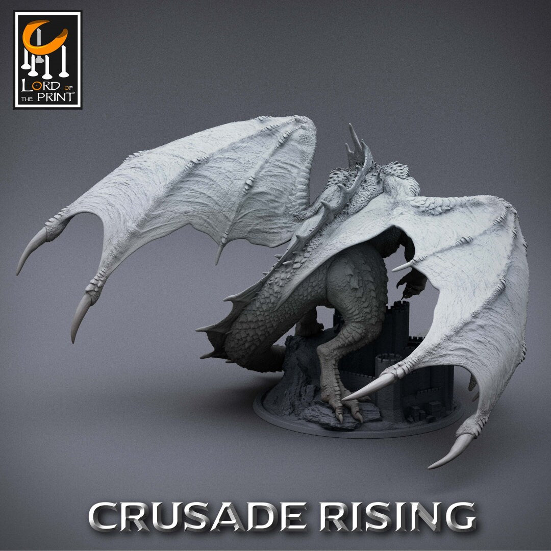 Red Chromatic Dragon | RPG Miniature for Dungeons and Dragons|Pathfinder|Tabletop Wargaming | Dragon Miniature | Lord of the Print