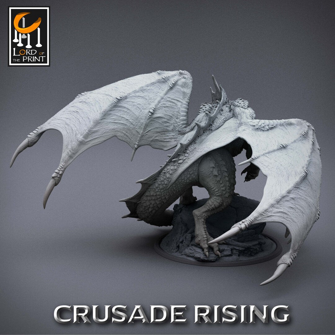 Red Chromatic Dragon | RPG Miniature for Dungeons and Dragons|Pathfinder|Tabletop Wargaming | Dragon Miniature | Lord of the Print