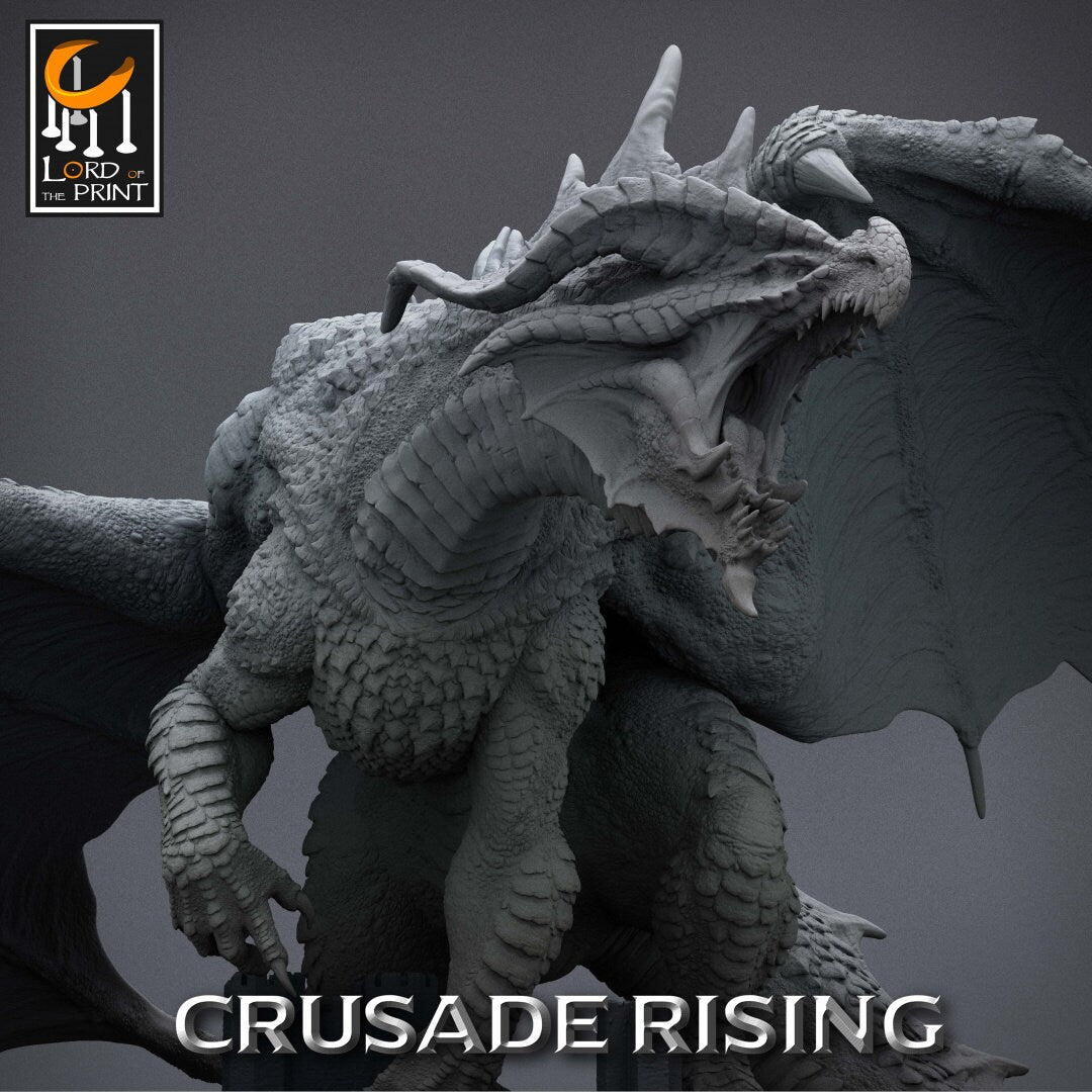 Red Chromatic Dragon | RPG Miniature for Dungeons and Dragons|Pathfinder|Tabletop Wargaming | Dragon Miniature | Lord of the Print