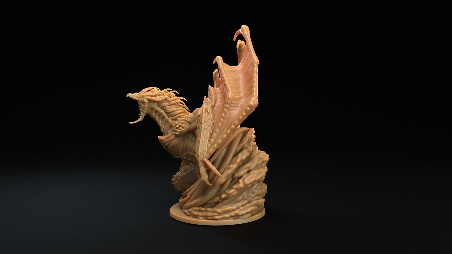 Black Hole Dragon | RPG Miniature for Dungeons and Dragons|Pathfinder|Tabletop Wargaming | Dragon Miniature | Dragon Trappers Lodge