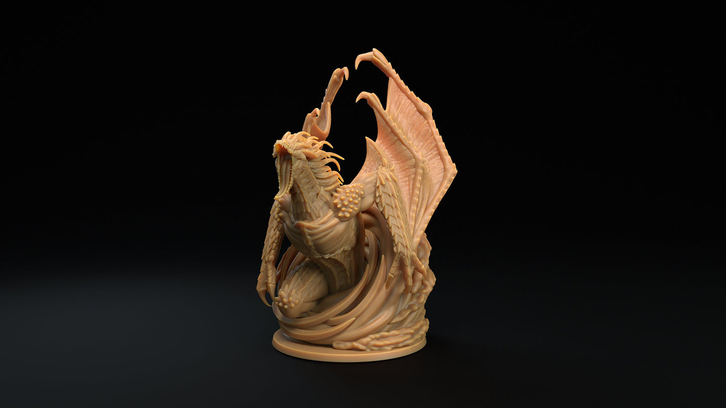 Black Hole Dragon | RPG Miniature for Dungeons and Dragons|Pathfinder|Tabletop Wargaming | Dragon Miniature | Dragon Trappers Lodge