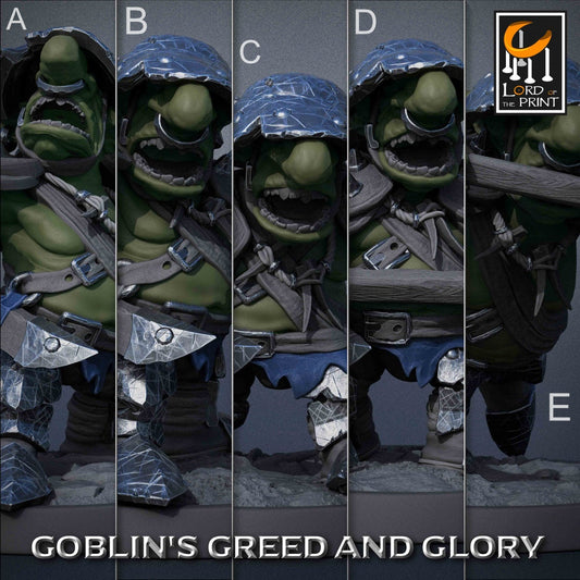 Warlike Goblins | RPG Miniature for Dungeons and Dragons|Pathfinder|Tabletop Wargaming | Goblin Miniature | Lord of the Print