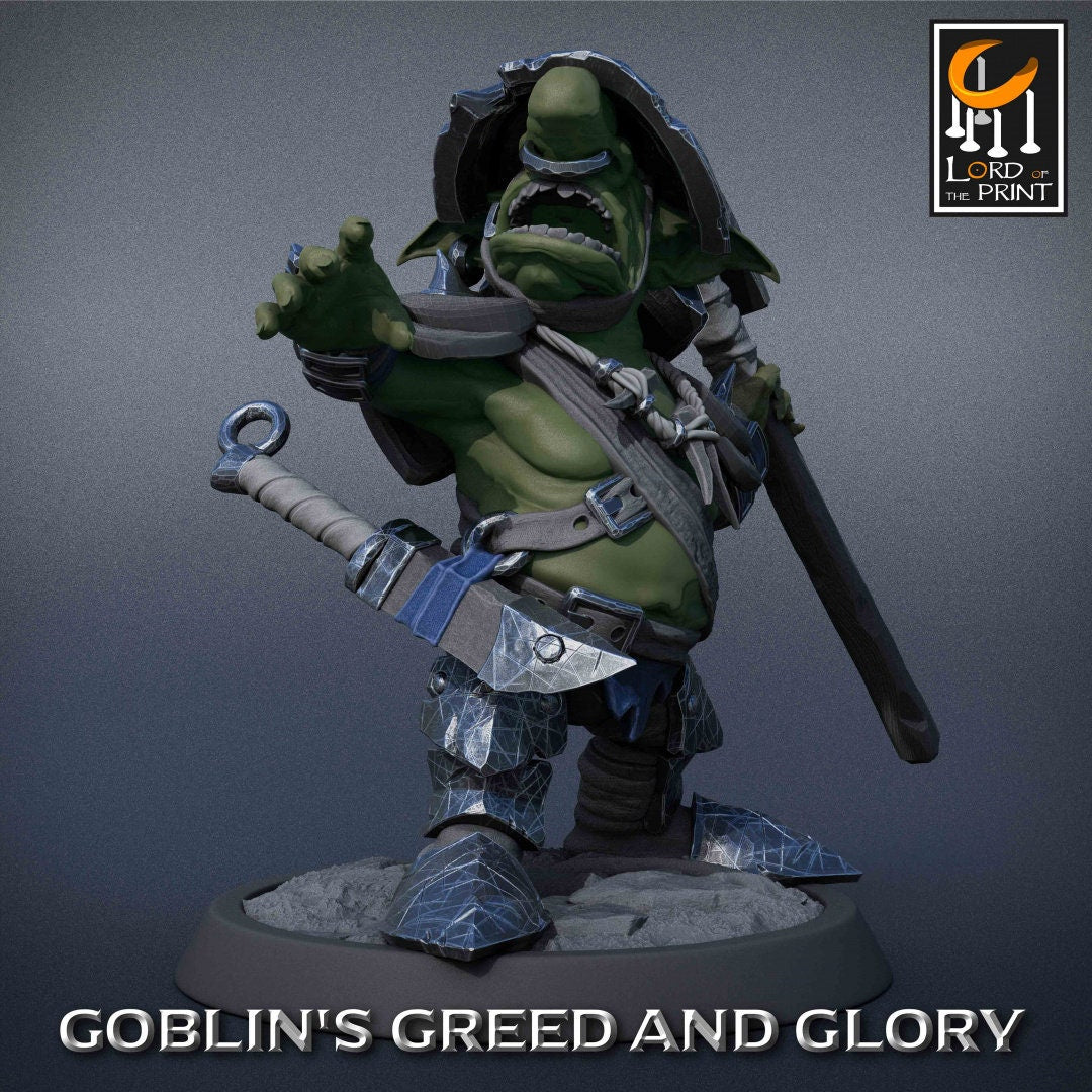 Warlike Goblins | RPG Miniature for Dungeons and Dragons|Pathfinder|Tabletop Wargaming | Goblin Miniature | Lord of the Print