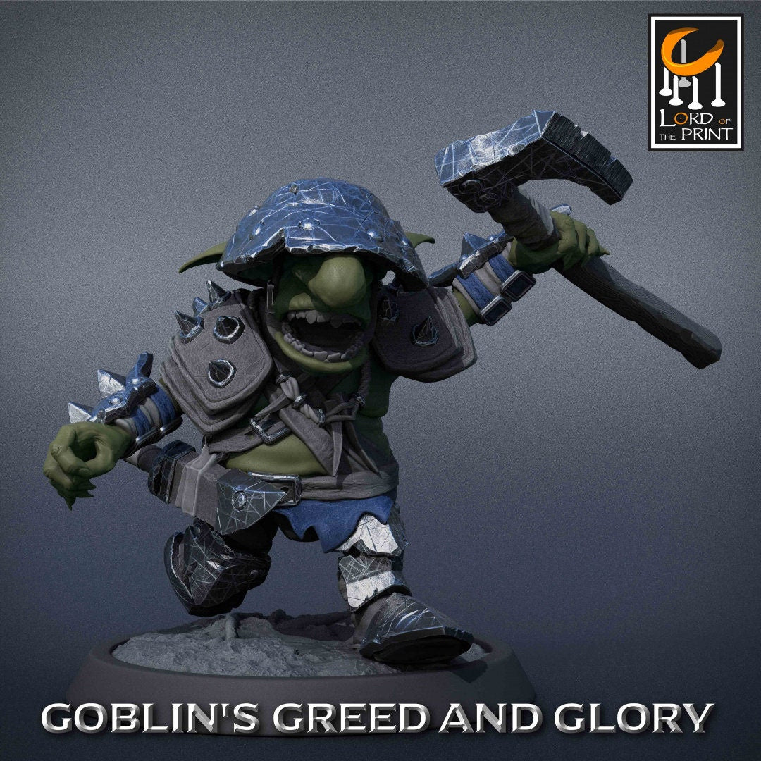 Warlike Goblins | RPG Miniature for Dungeons and Dragons|Pathfinder|Tabletop Wargaming | Goblin Miniature | Lord of the Print