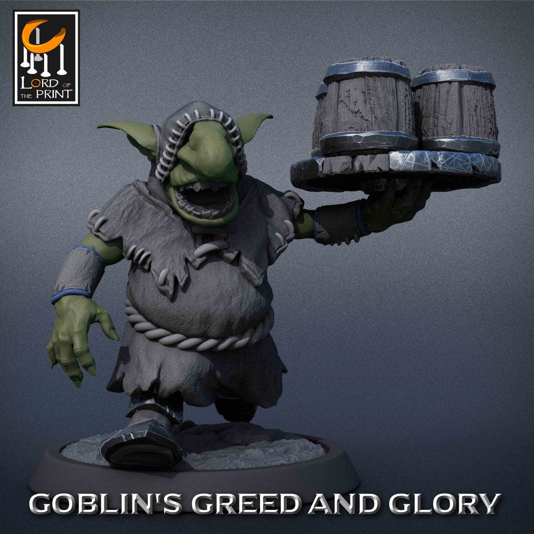 Goblin Monks A | RPG Miniature for Dungeons and Dragons|Pathfinder|Tabletop Wargaming | Goblin Miniature | Lord of the Print