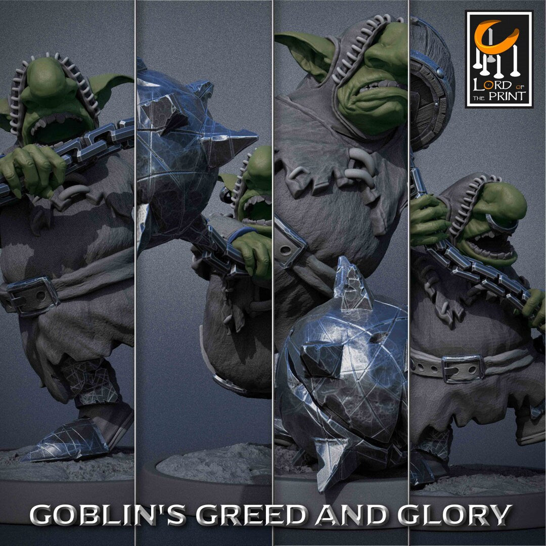 Goblin Monks B | RPG Miniature for Dungeons and Dragons|Pathfinder|Tabletop Wargaming | Goblin Miniature | Lord of the Print