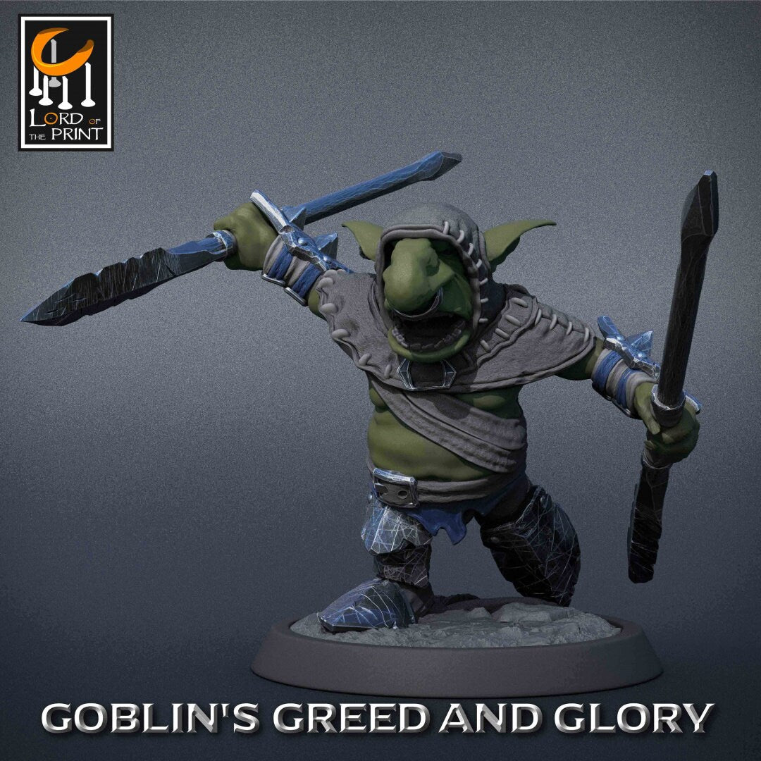 Goblin Lancers | RPG Miniature for Dungeons and Dragons|Pathfinder|Tabletop Wargaming | Goblin Miniature | Lord of the Print