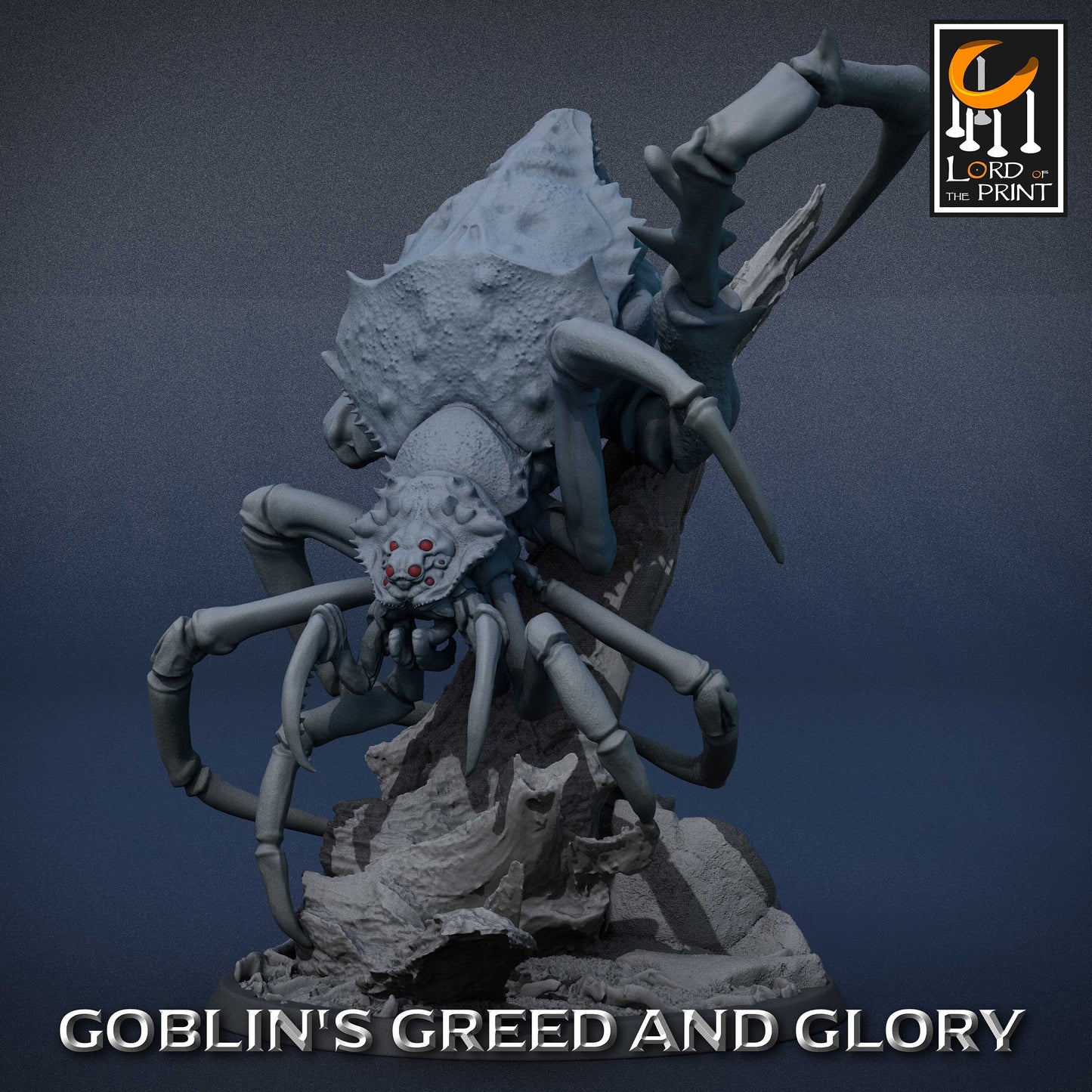 Goblin Spider Riders A | RPG Miniature for Dungeons and Dragons|Pathfinder|Tabletop Wargaming | Goblin Miniature | Lord of the Print