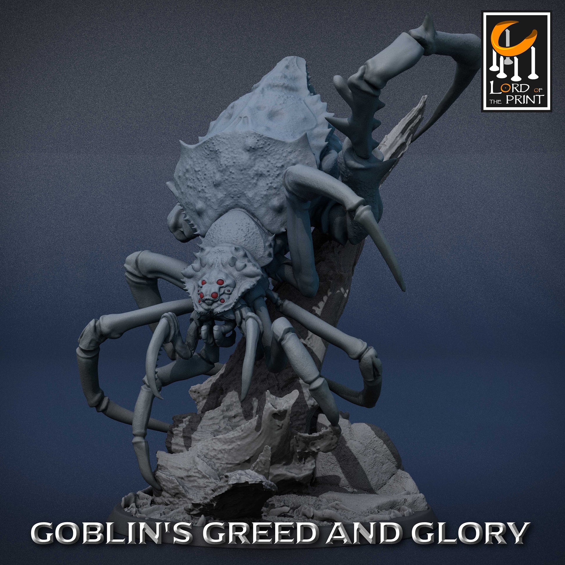 Goblin Spider Riders A | RPG Miniature for Dungeons and Dragons|Pathfinder|Tabletop Wargaming | Goblin Miniature | Lord of the Print