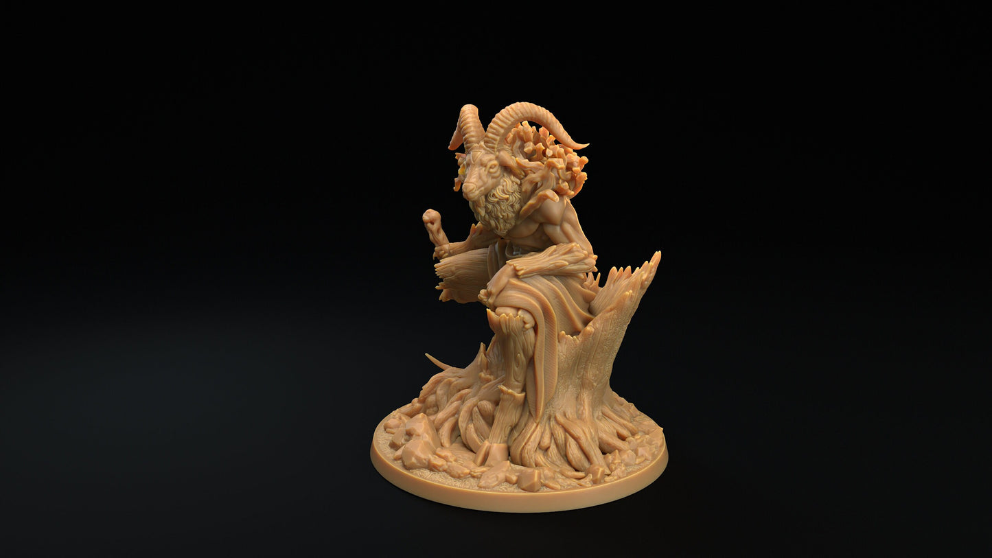 Pan, Faun Sire | RPG Miniature for Dungeons and Dragons|Pathfinder|Tabletop Wargaming | Fey Miniature | Dragon Trappers Lodge