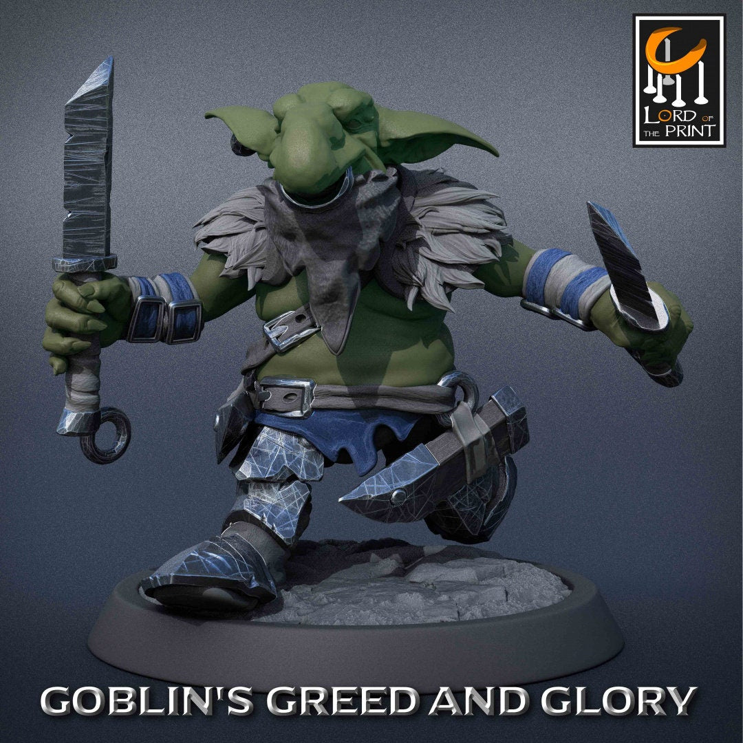 Goblin Rogues | RPG Miniature for Dungeons and Dragons|Pathfinder|Tabletop Wargaming | Goblin Miniature | Lord of the Print