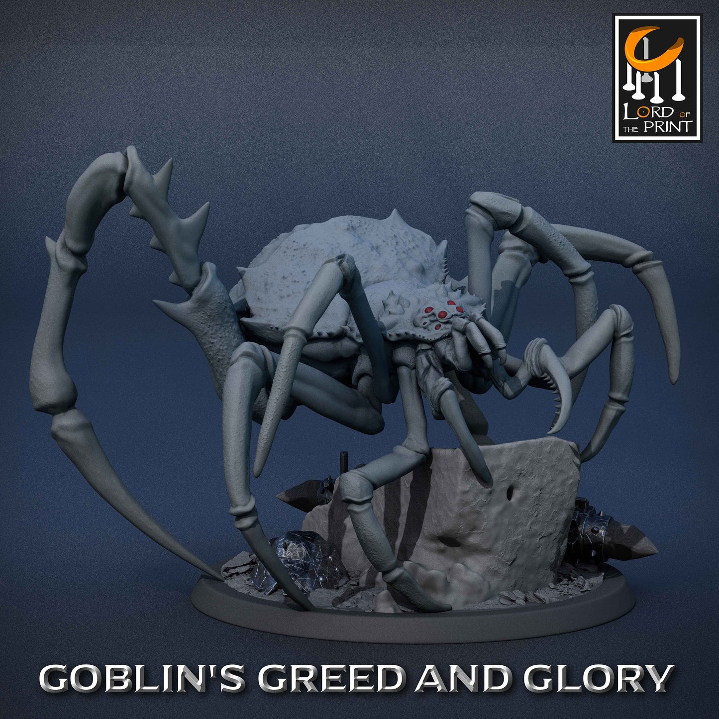 Goblin Spider Riders A | RPG Miniature for Dungeons and Dragons|Pathfinder|Tabletop Wargaming | Goblin Miniature | Lord of the Print