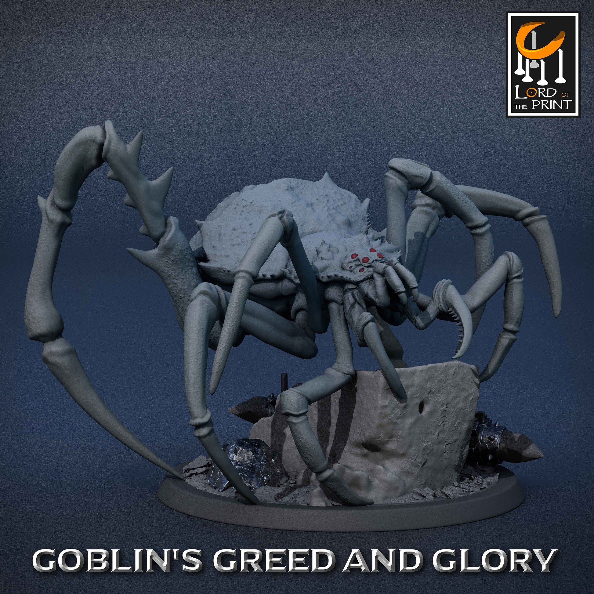 Goblin Spider Riders A | RPG Miniature for Dungeons and Dragons|Pathfinder|Tabletop Wargaming | Goblin Miniature | Lord of the Print