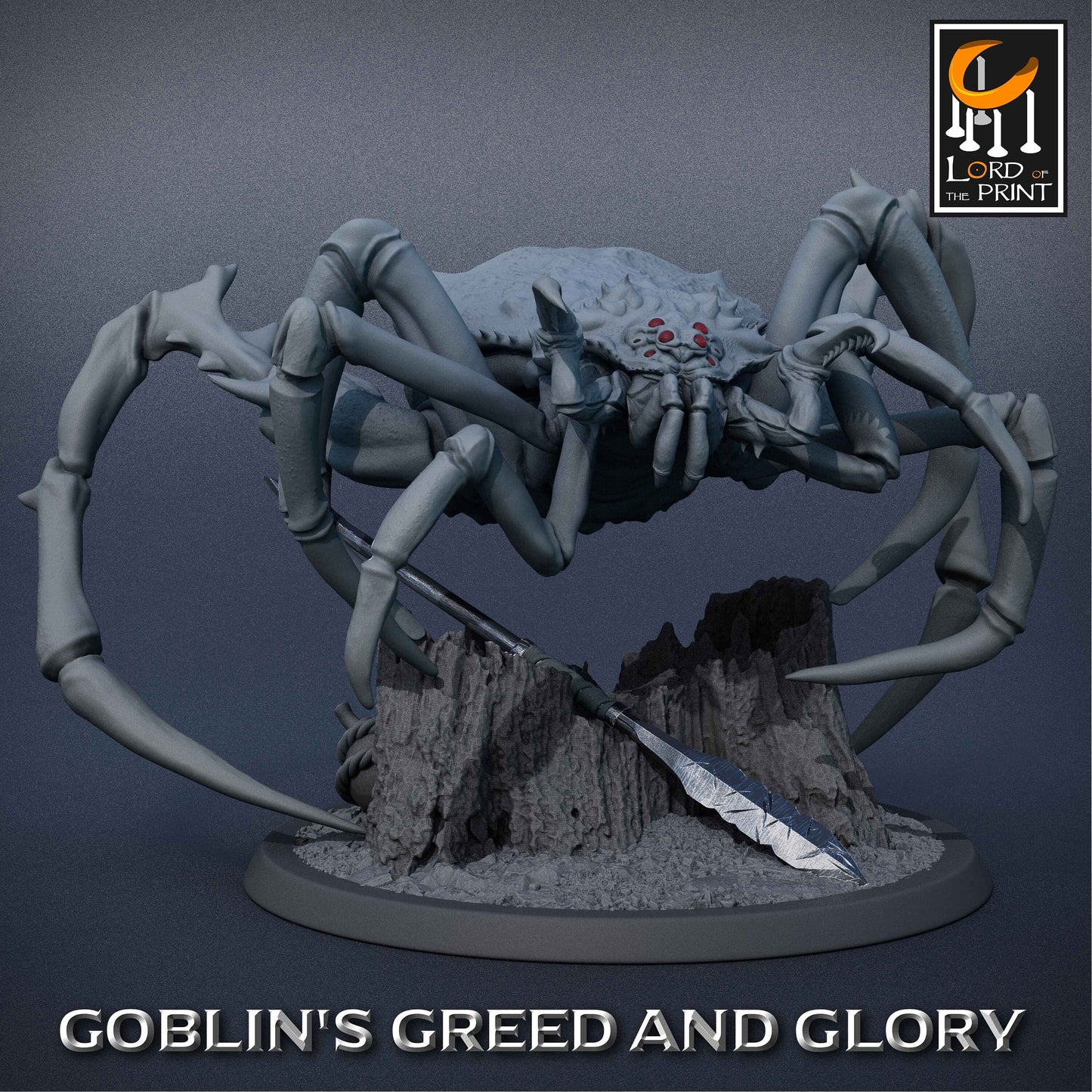 Goblin Spider Riders B | RPG Miniature for Dungeons and Dragons|Pathfinder|Tabletop Wargaming | Goblin Miniature | Lord of the Print