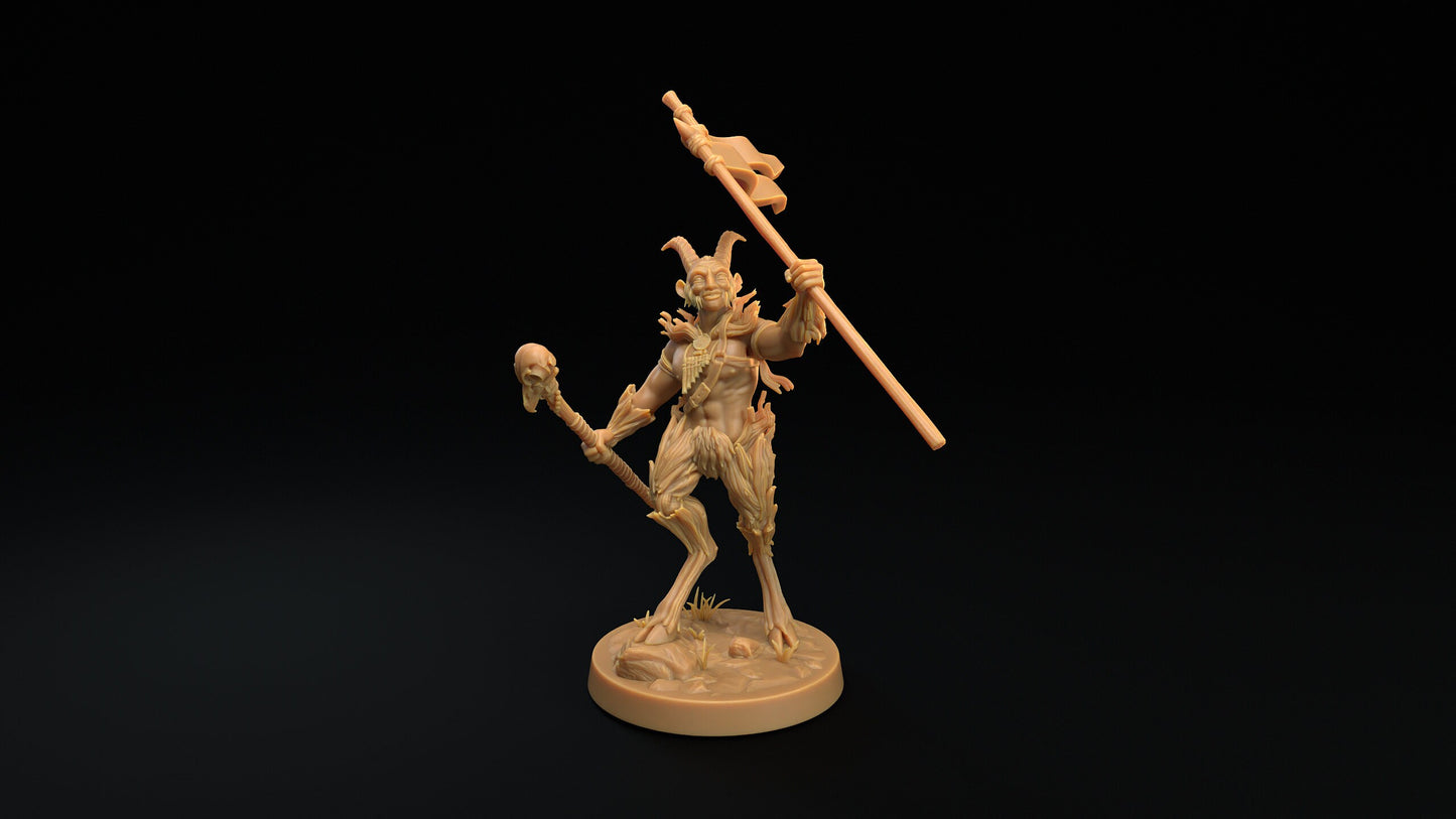 Faun Command Group | RPG Miniature for Dungeons and Dragons|Pathfinder|Tabletop Wargaming | Fey Miniature | Dragon Trappers Lodge