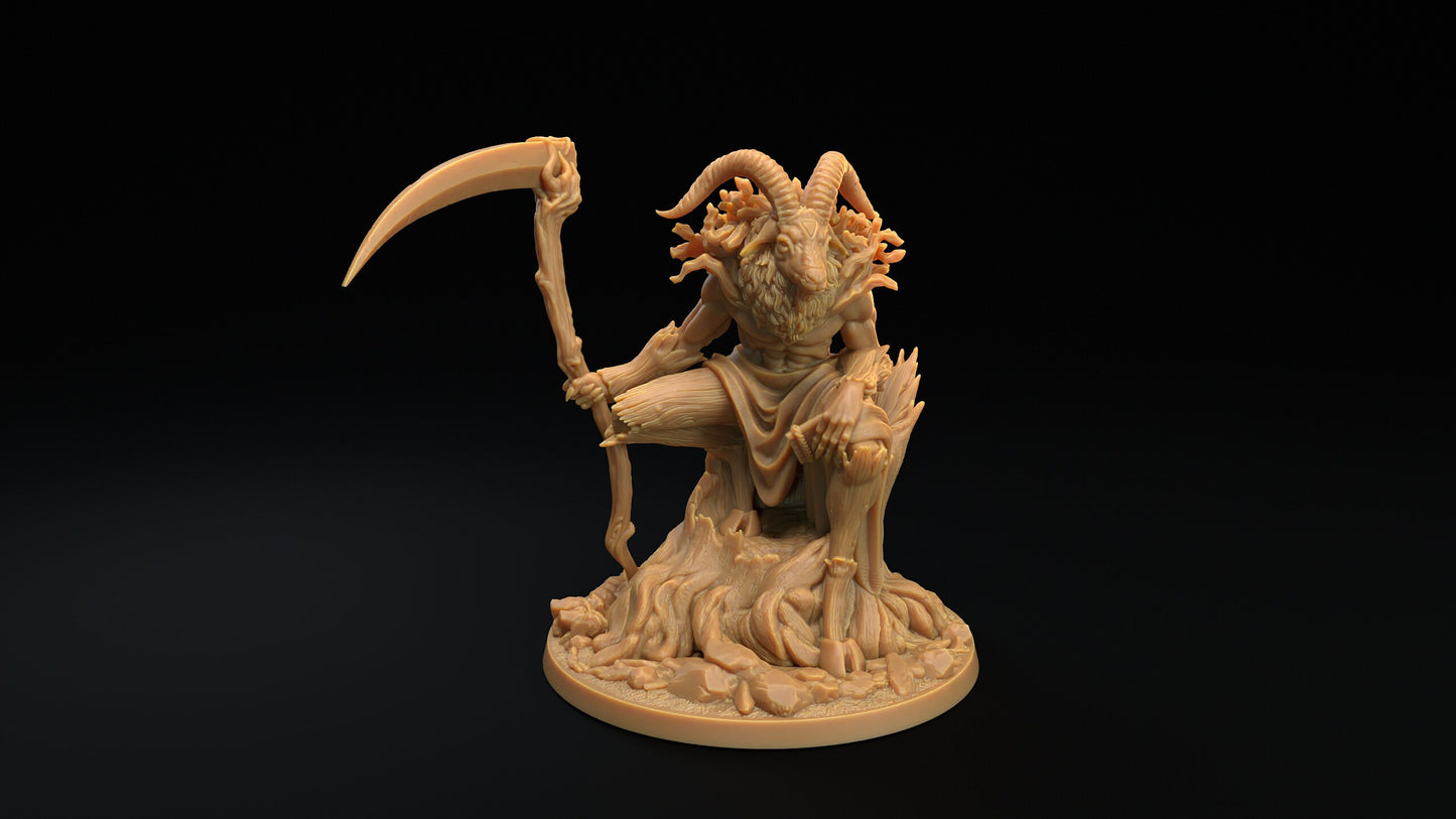 Pan, Faun Sire | RPG Miniature for Dungeons and Dragons|Pathfinder|Tabletop Wargaming | Fey Miniature | Dragon Trappers Lodge