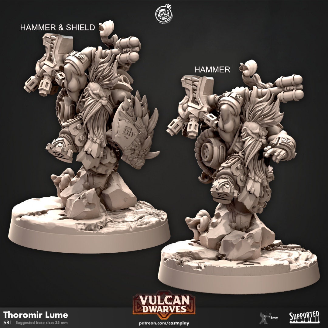 Thoromir Lume | RPG Miniature for Dungeons and Dragons|Pathfinder|Tabletop Wargaming | Dwarf Miniature | Cast N Play