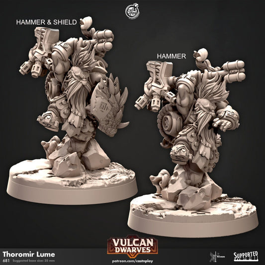 Thoromir Lume | RPG Miniature for Dungeons and Dragons|Pathfinder|Tabletop Wargaming | Dwarf Miniature | Cast N Play